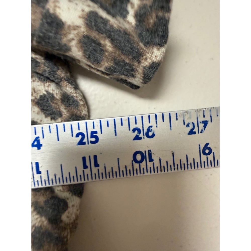 ZENANA Leopard Print V Neck Tunic Dress Shirt XL Made‎ In Vietnam - Picture 5 of 7